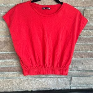 Zara Women's Vibrant Red Blouse